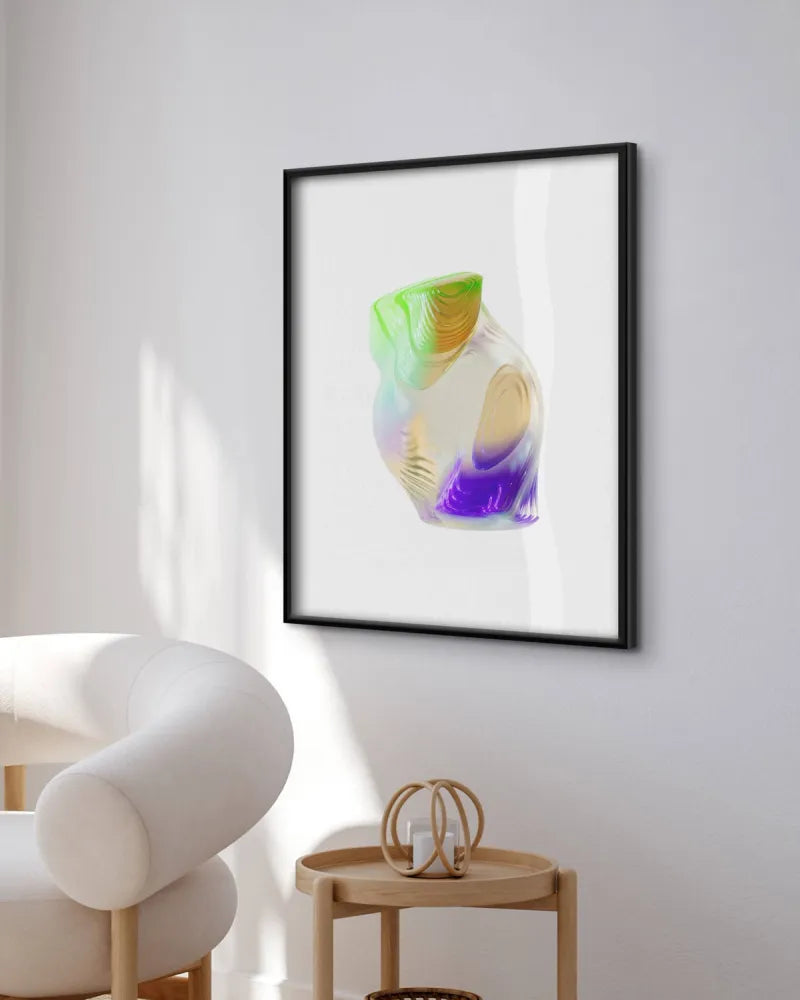 Semi-Glossy Wooden Framed Poster - Dark Wood, Black Wood