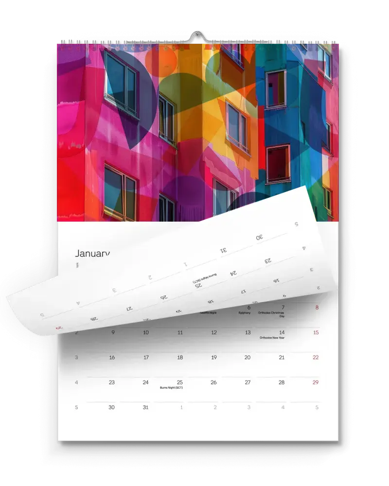 Wall Calendar 2026 - Vertical (For US & Canada)