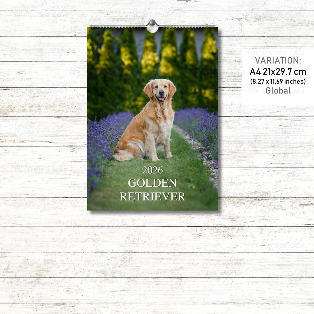 Golden Retriever Calendar 2026