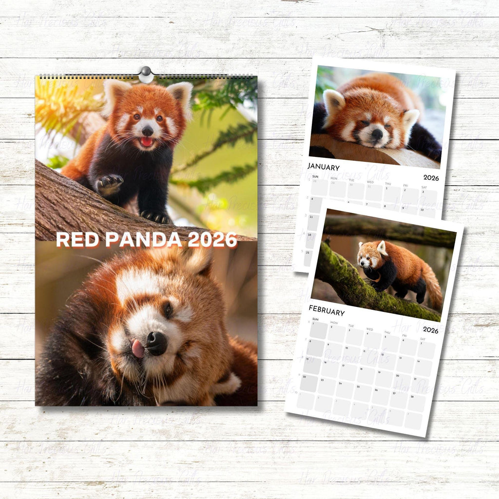 Red Panda Calendar 2026