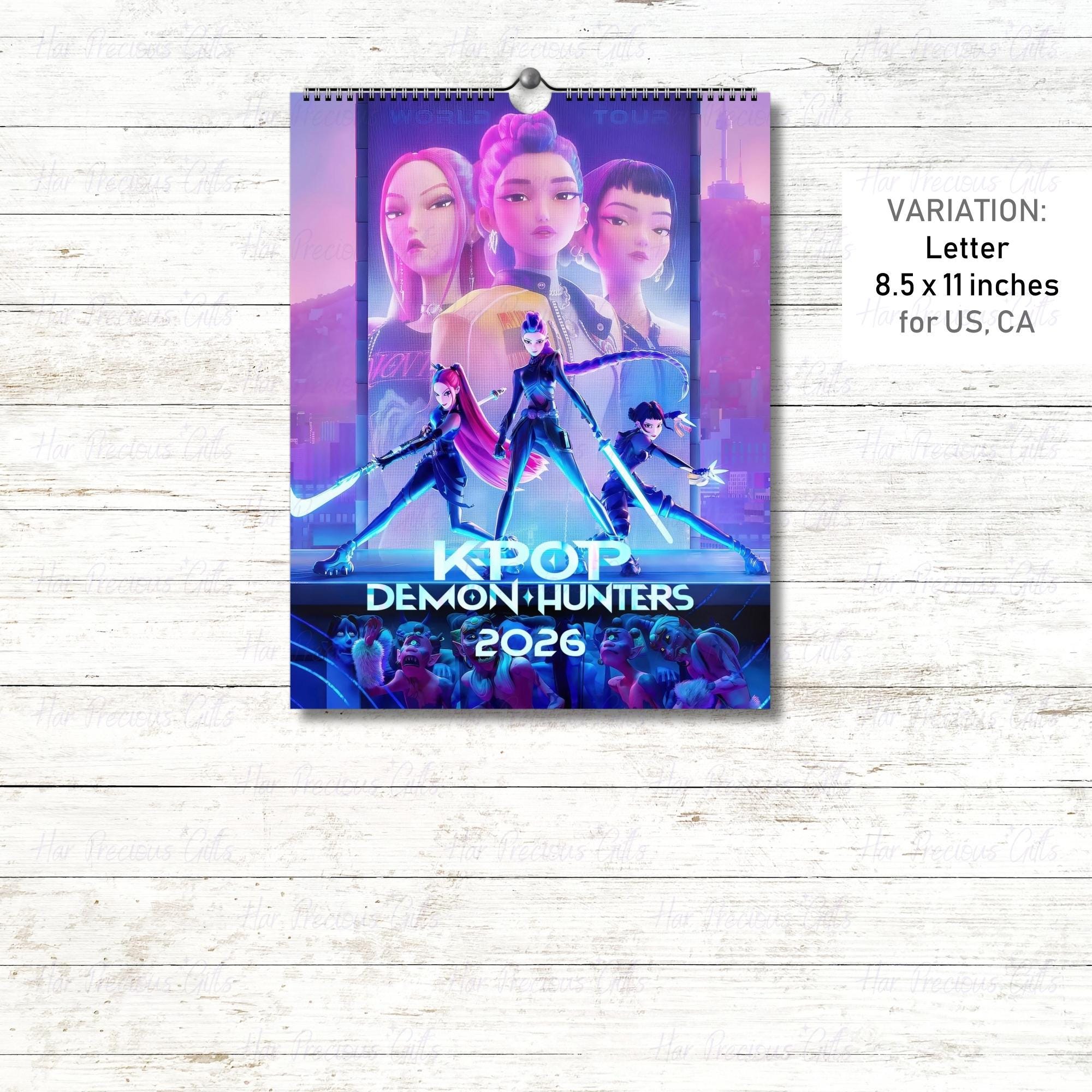 K-pop Demon Hunters 2026 Calendar