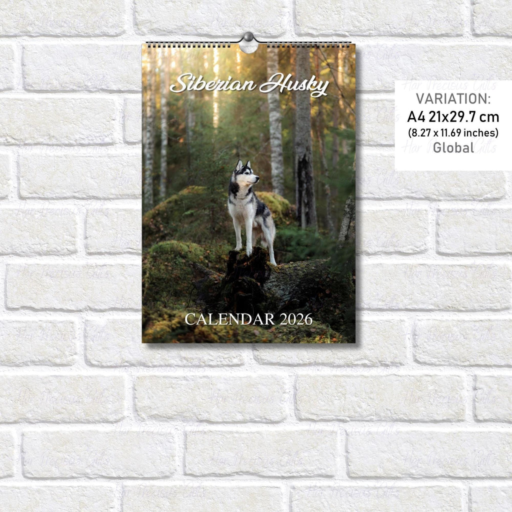 Siberian Husky Calendar 2026