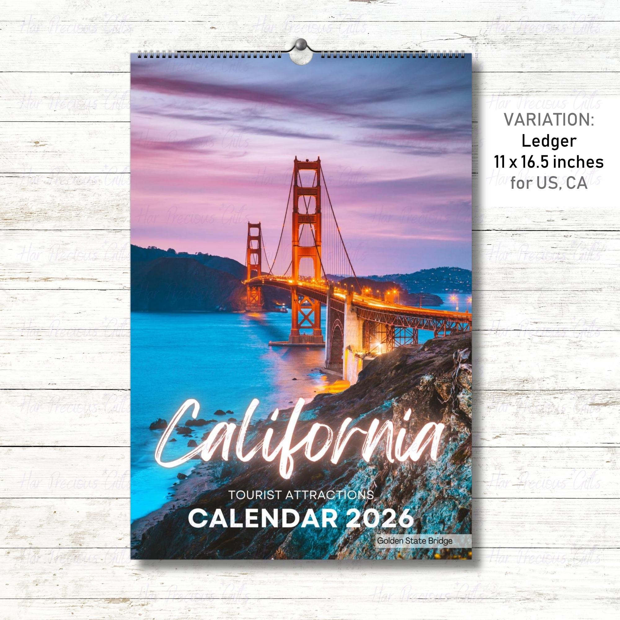 California Calendar 2026