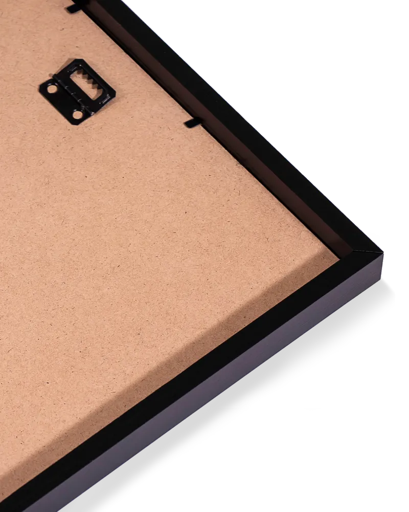 Semi-Glossy Wooden Framed Poster - Dark Wood, Black Wood