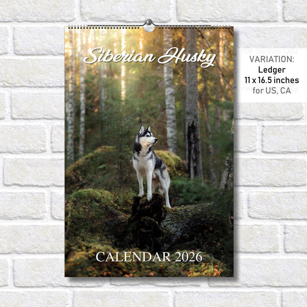 Siberian Husky Calendar 2026