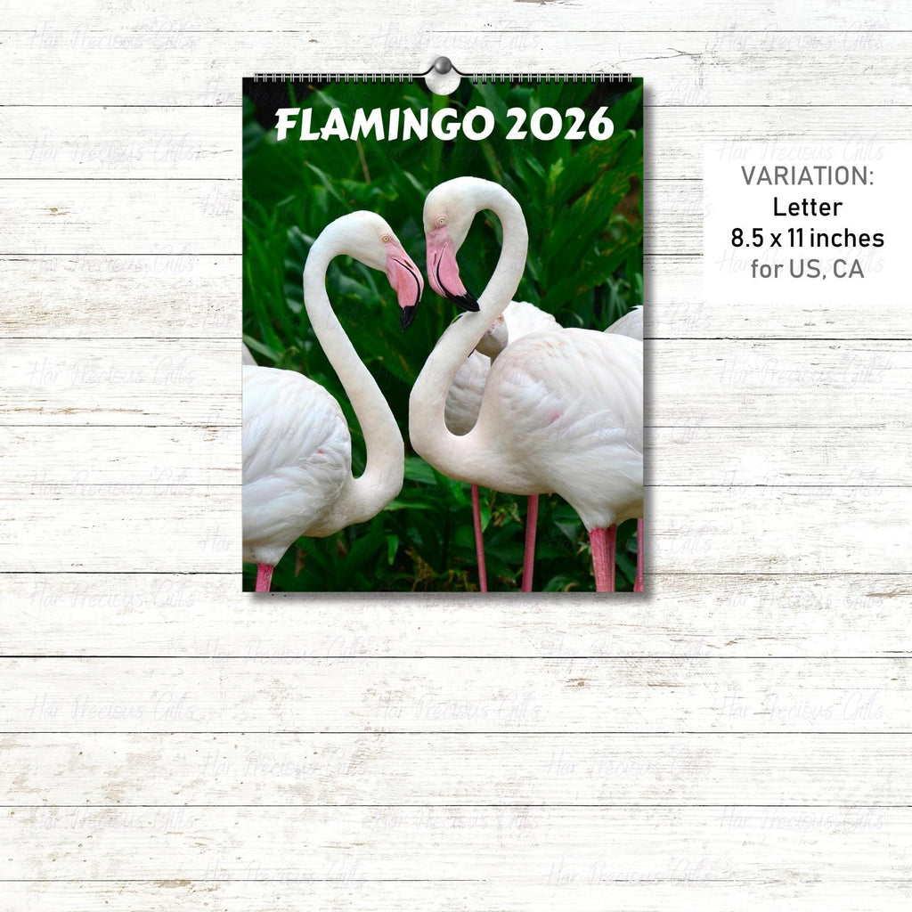Flamingo Wall Calendar 2026