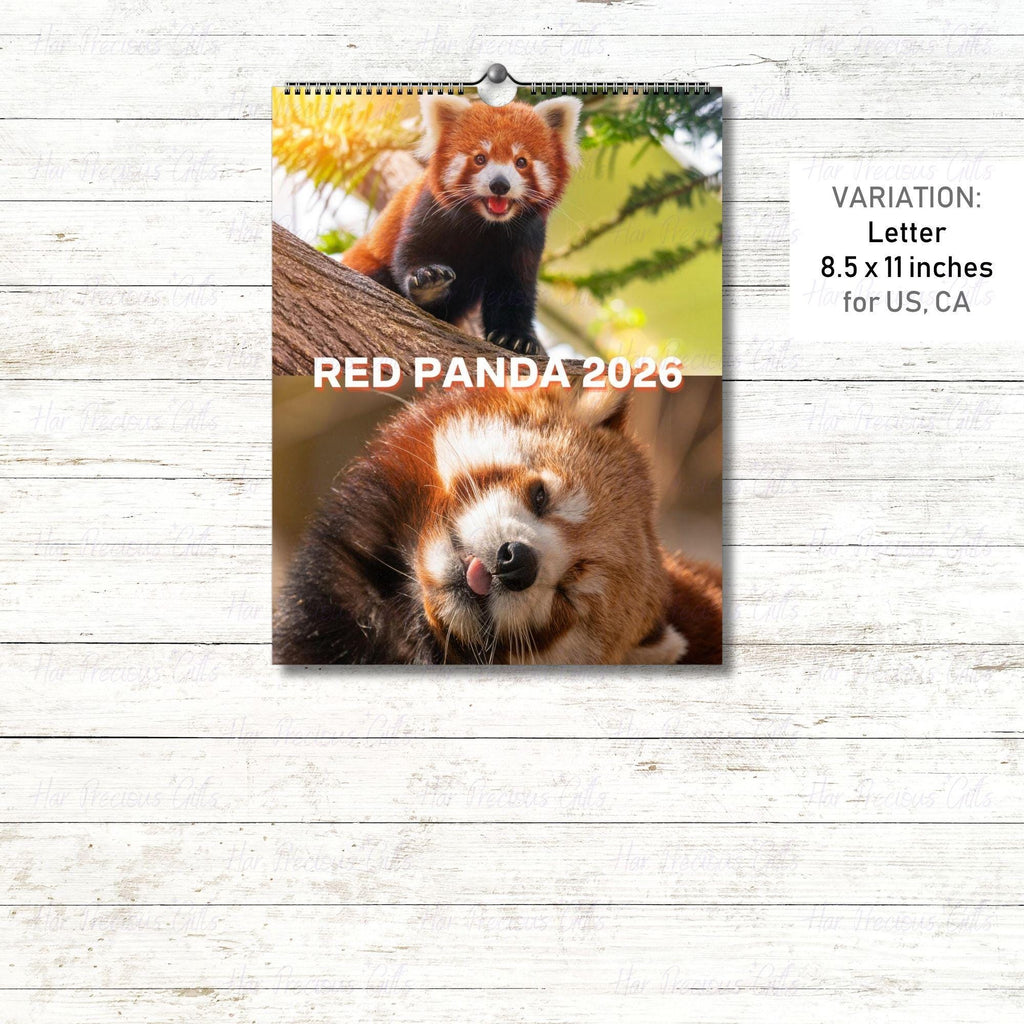Red Panda Calendar 2026