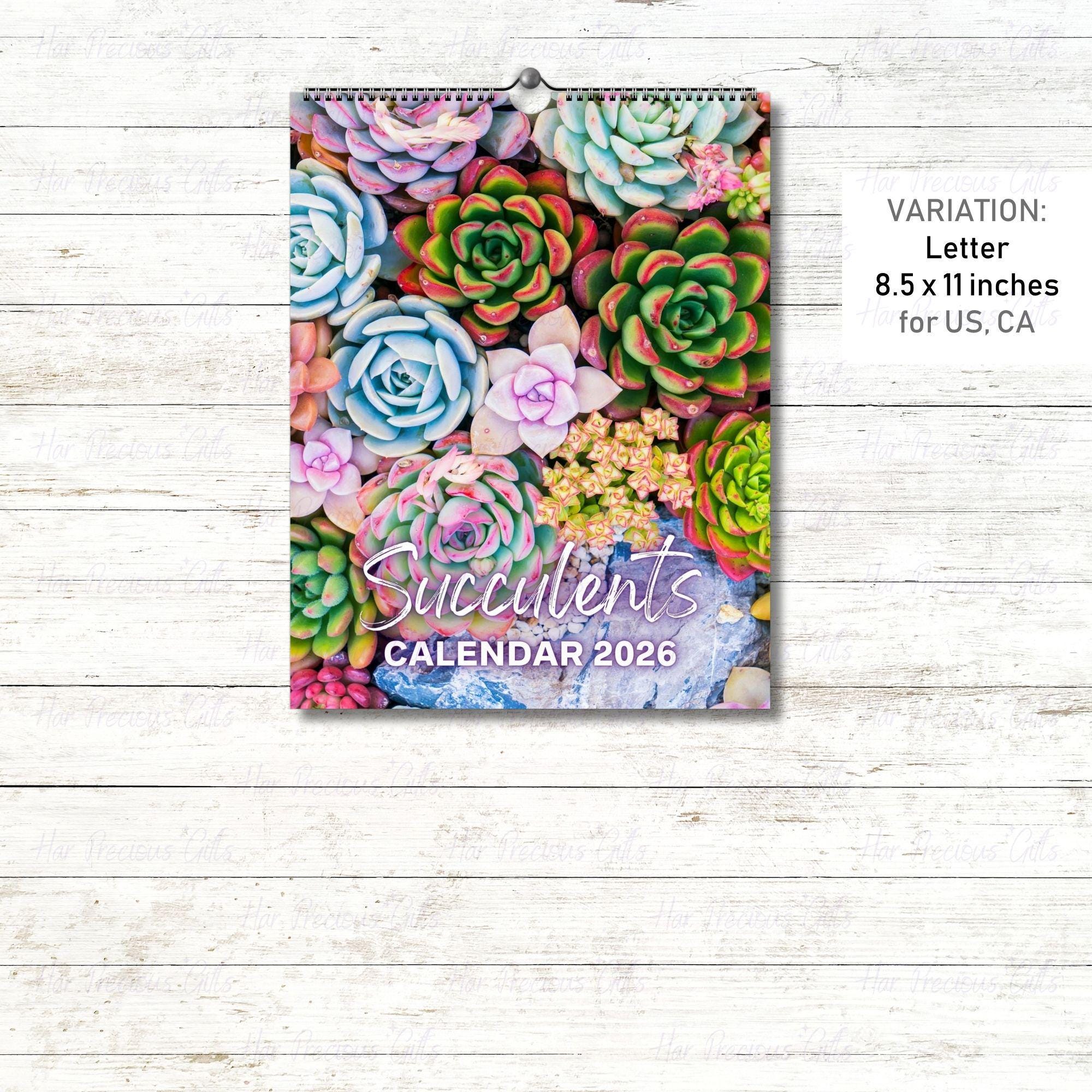 Succulents Calendar 2026