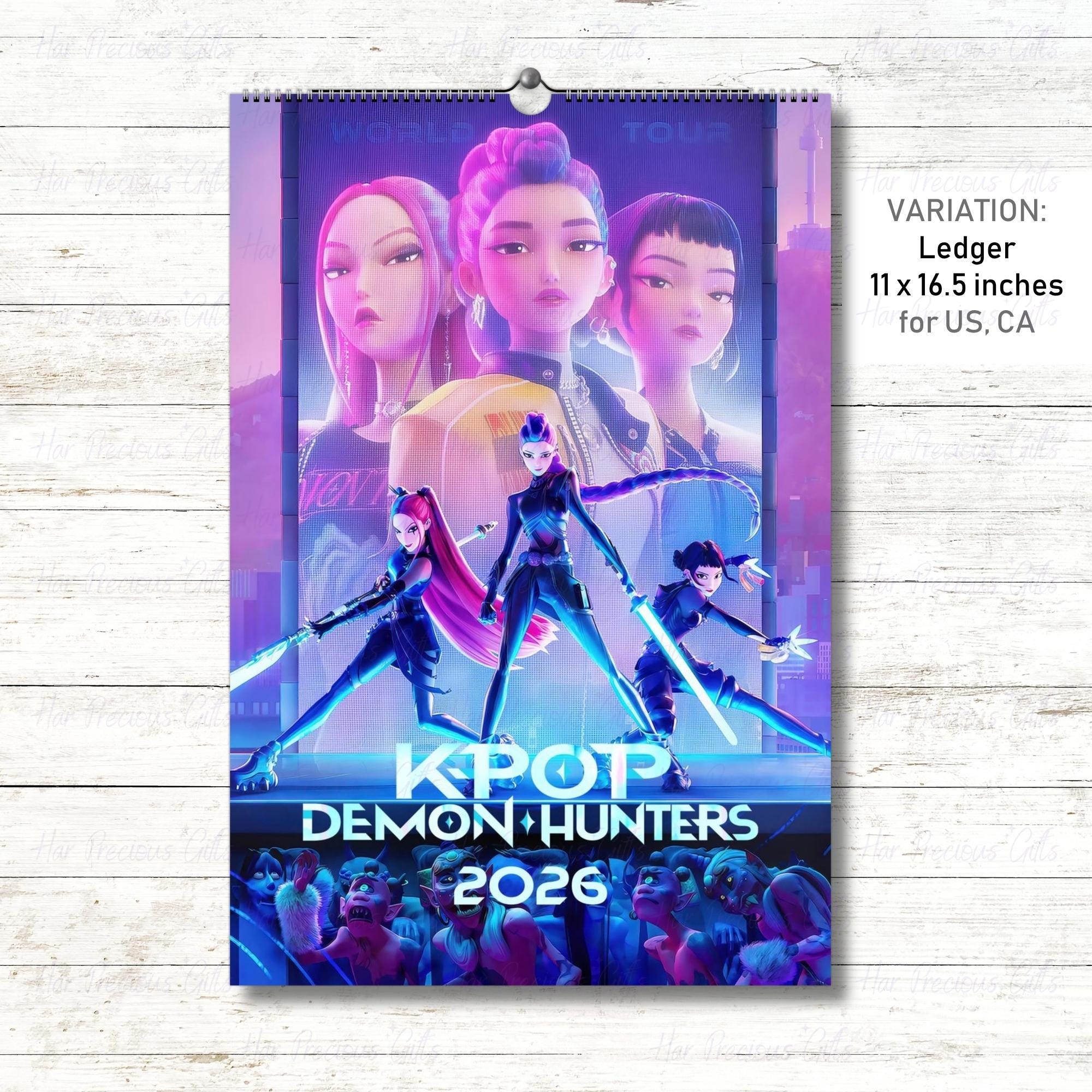 K-pop Demon Hunters 2026 Calendar