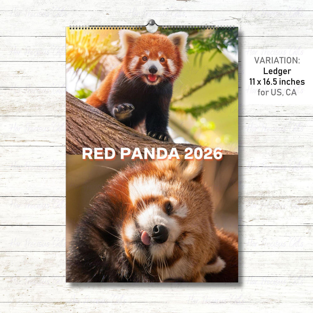 Red Panda Calendar 2026