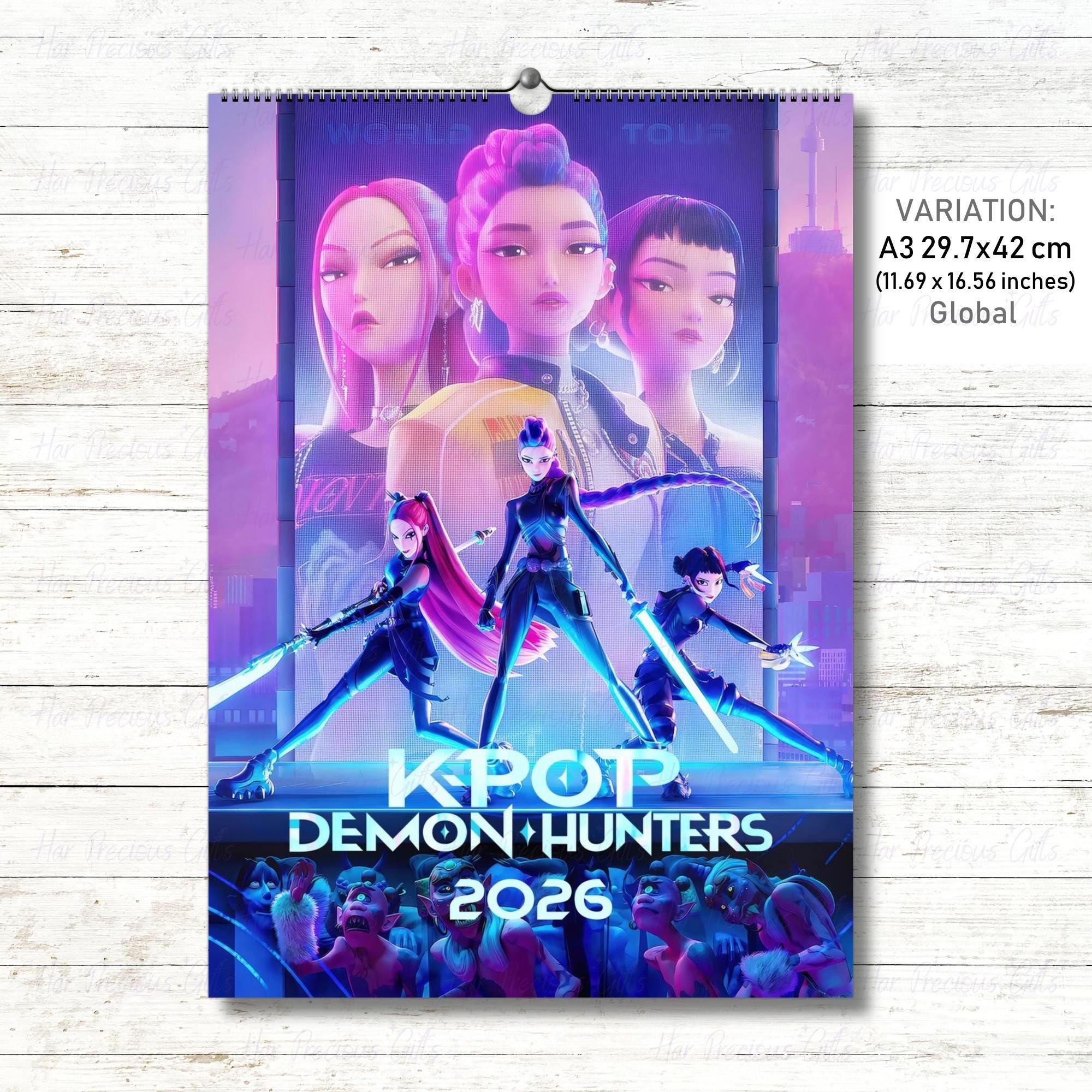 K-pop Demon Hunters 2026 Calendar