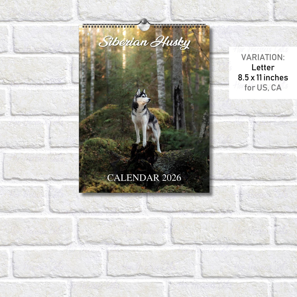 Siberian Husky Calendar 2026