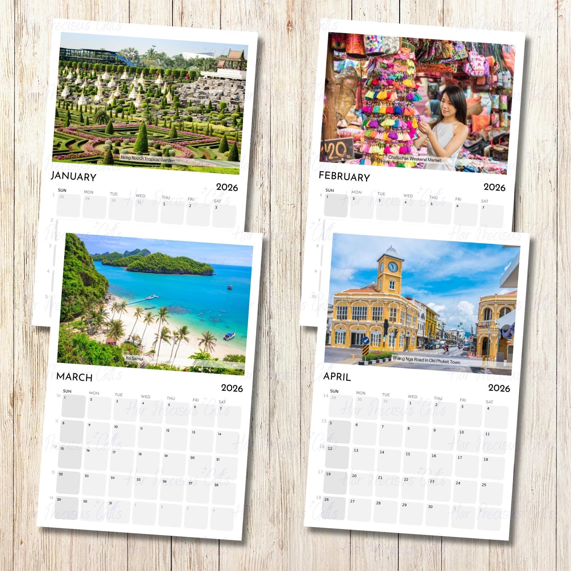 Thailand Calendar 2026