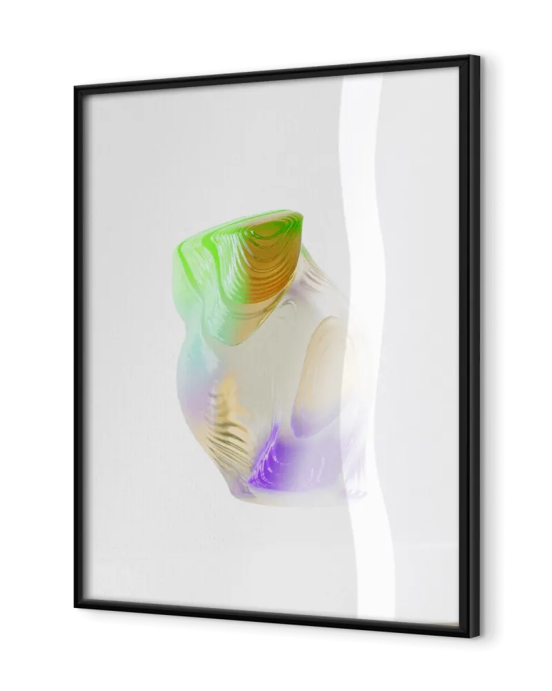 Semi-Glossy Wooden Framed Poster - Dark Wood, Black Wood