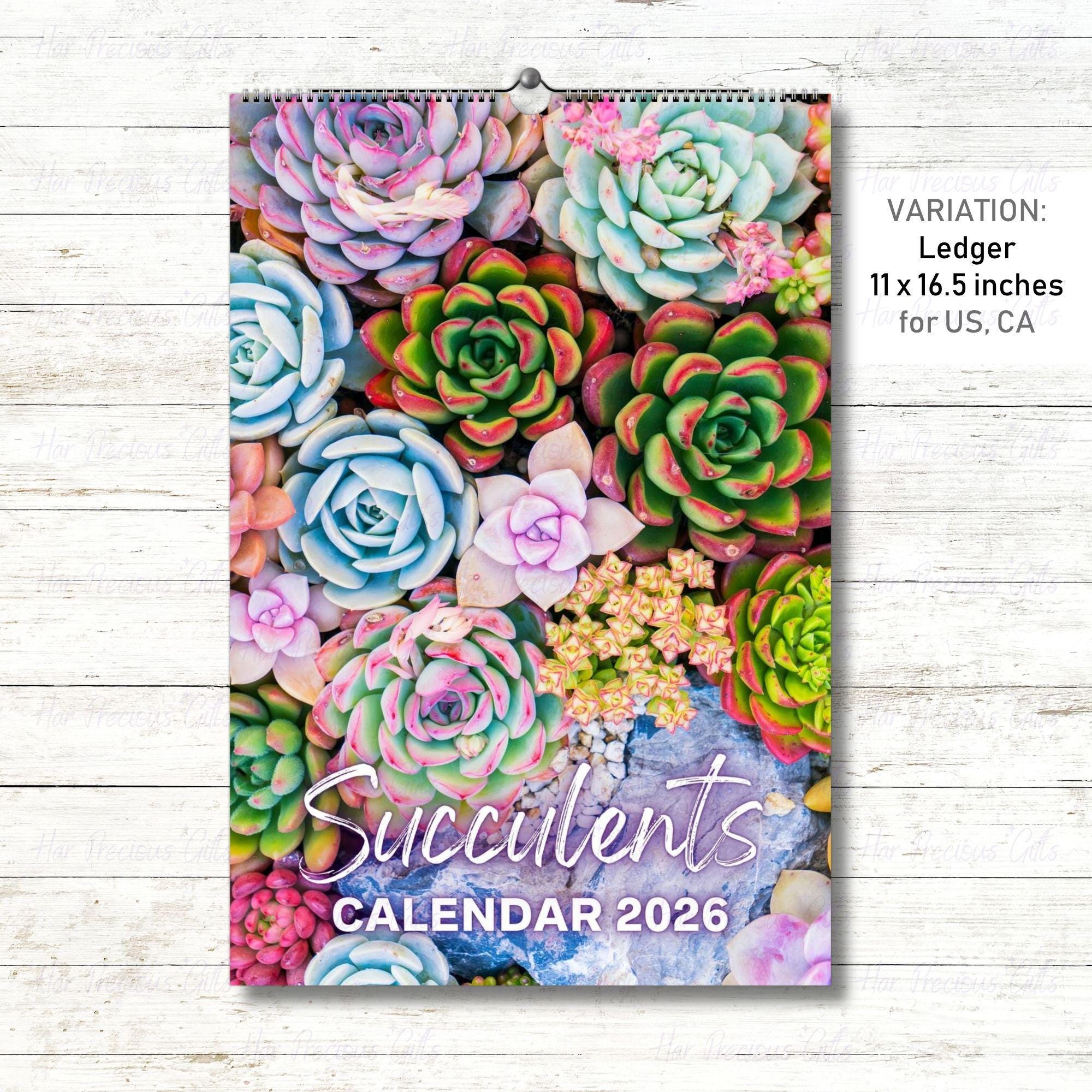 Succulents Calendar 2026